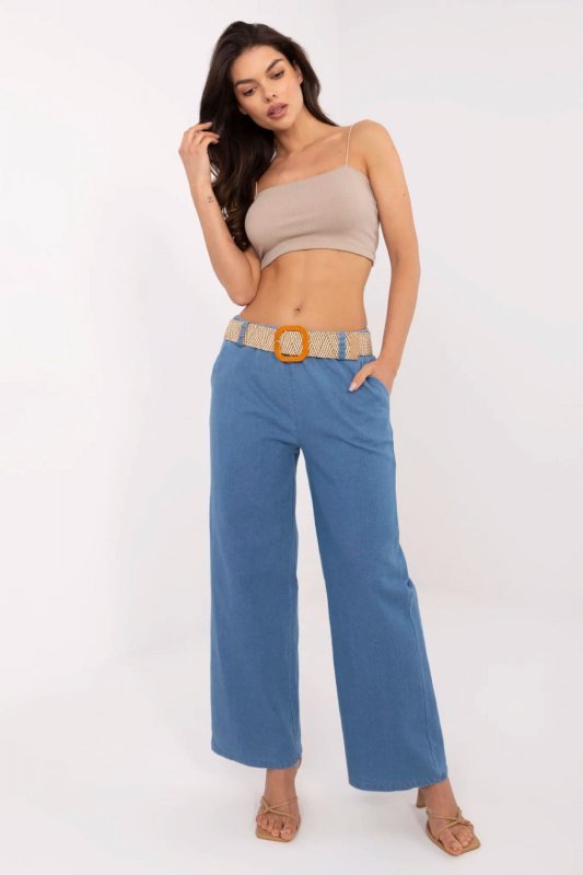 Spodnie Damskie Model MO-SP-59806.64 Blue - Italy Moda