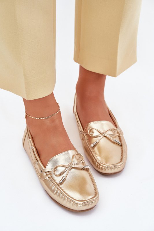Mokasyny Model Si Passione FT246 Gold - Step in style