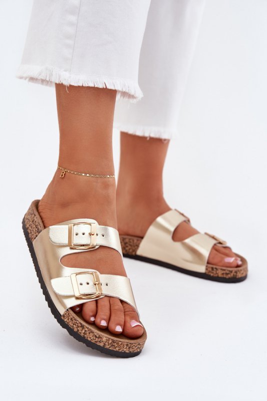Sandał Klapki Model Iskira 25SD21-8323 Gold - Step in style