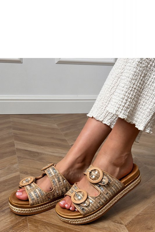Sandał Klapki Model Lanora HF11-6 Beige - PRIMO