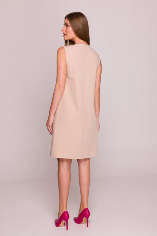 Sukienka Model S408 Beige - Stylove