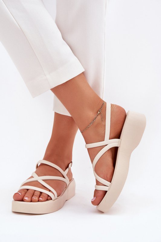 Sandały Model Civara LL-368 Light Beige - Step in style