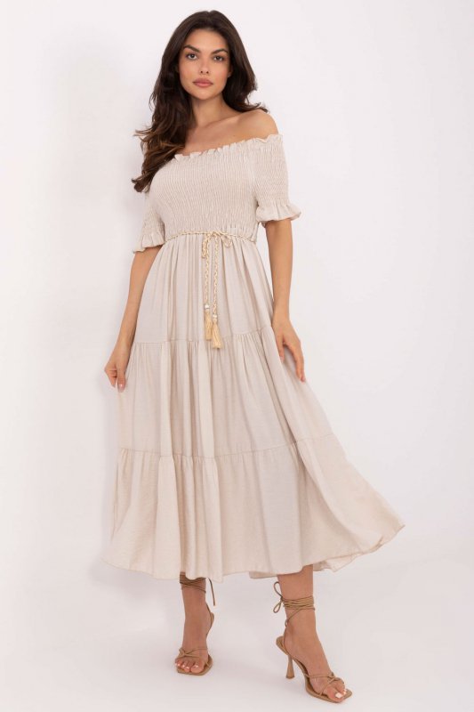 Sukienka Model MI-SK-A2609.96 Beige - Italy Moda