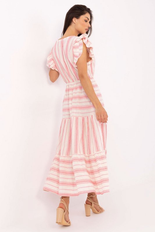 Sukienka Model TW-SK-BI-28760.97 White/Pink - Och Bella