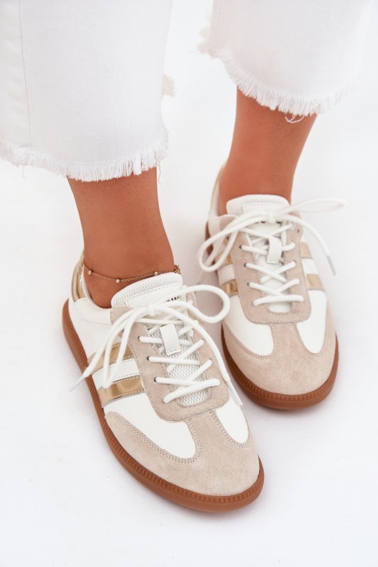 Buty Sportowe Model Ismina GD-XF-146 White/Gold - Step in style