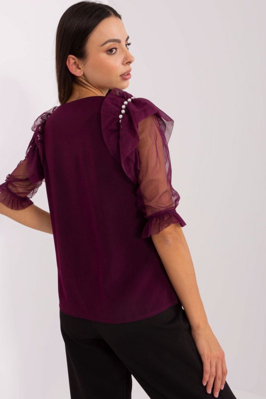 Bluzka Model LK-BZ-506682.26P Dark Violet - Lakerta