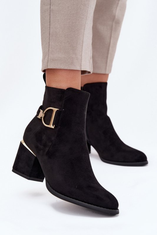 Botki Model Ambrine 0-625 Black - Step in style