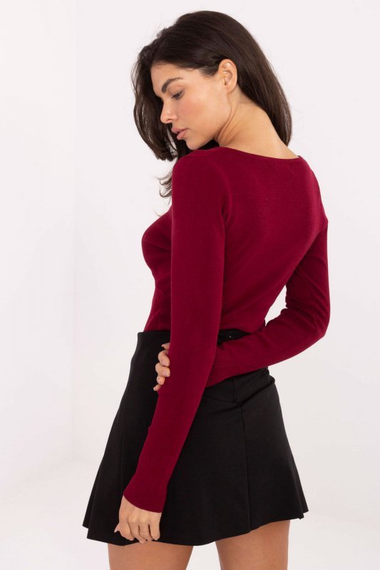 Sweter Damski Model PM-SW-DF61034.76 Bordo - Factory Price