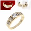 Goldring 18,60 mm. vergoldete Verlobung Xuping