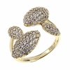Goldring 17,00 mm. vergoldete Verlobung Xuping