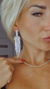 OHRRINGE GOLD LANGE ZIRKONIA HOCHZEIT HOCHZEIT