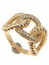 Goldring 18,60 mm. vergoldete Verlobung Xuping