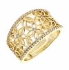 Goldring 17,00 mm. vergoldete Verlobung Xuping
