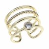 Goldring 17,00 mm. vergoldete Verlobung Xuping