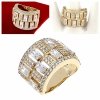 Goldring 18,60 mm. vergoldete Verlobung Xuping