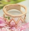 Goldring 16,30 mm. vergoldete Verlobung Xuping
