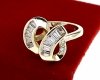 Goldring 18,60 mm. vergoldete Verlobung Xuping