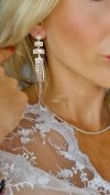 OHRRINGE GOLD LANGE ZIRKONIA HOCHZEIT HOCHZEIT