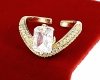 Goldring 17,00 mm. vergoldete Verlobung Xuping