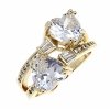 Goldring 17,00 mm. vergoldete Verlobung Xuping