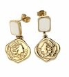 goldene Ohrringe aus Edelstahl