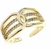 Goldring 17,00 mm. vergoldete Verlobung Xuping