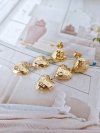 goldene Ohrringe aus Edelstahl