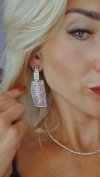 OHRRINGE GOLD LANGE ZIRKONIA HOCHZEIT HOCHZEIT