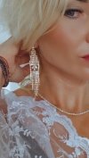 OHRRINGE GOLD LANGE ZIRKONIA HOCHZEIT HOCHZEIT