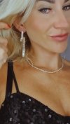 OHRRINGE GOLD LANGE ZIRKONIA HOCHZEIT HOCHZEIT