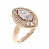 Goldring 18,60 mm. vergoldete Verlobung Xuping