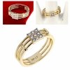 Goldring 18,60 mm. vergoldete Verlobung Xuping