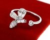 Goldring 17,00 mm. vergoldete Verlobung Xuping
