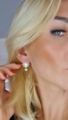goldene Ohrringe aus Edelstahl