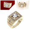 Goldring 18,60 mm. vergoldete Verlobung Xuping