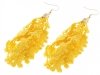 Goldene Ohrringe Seidenblumen