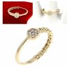Goldring 18,60 mm. vergoldete Verlobung Xuping