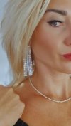 OHRRINGE GOLD LANGE ZIRKONIA HOCHZEIT HOCHZEIT
