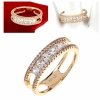 Goldring 18,60 mm. vergoldete Verlobung Xuping