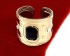 Ring 18,30 mm, goldener Edelstahl