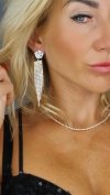 OHRRINGE GOLD LANGE ZIRKONIA HOCHZEIT HOCHZEIT