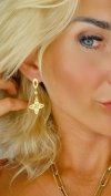 goldene Ohrringe aus Edelstahl