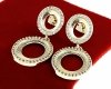 gold plated earrings with exclusive cubic zirconia