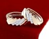 gold plated earrings with exclusive cubic zirconia