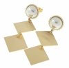 gold earrings made of stainless steel