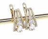 gold plated earrings with exclusive cubic zirconia