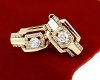gold plated earrings with exclusive cubic zirconia