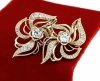 gold plated earrings with exclusive cubic zirconia