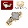 gold ring 17,00mm. gold-plated engagement xuping