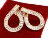 gold plated earrings with exclusive cubic zirconia